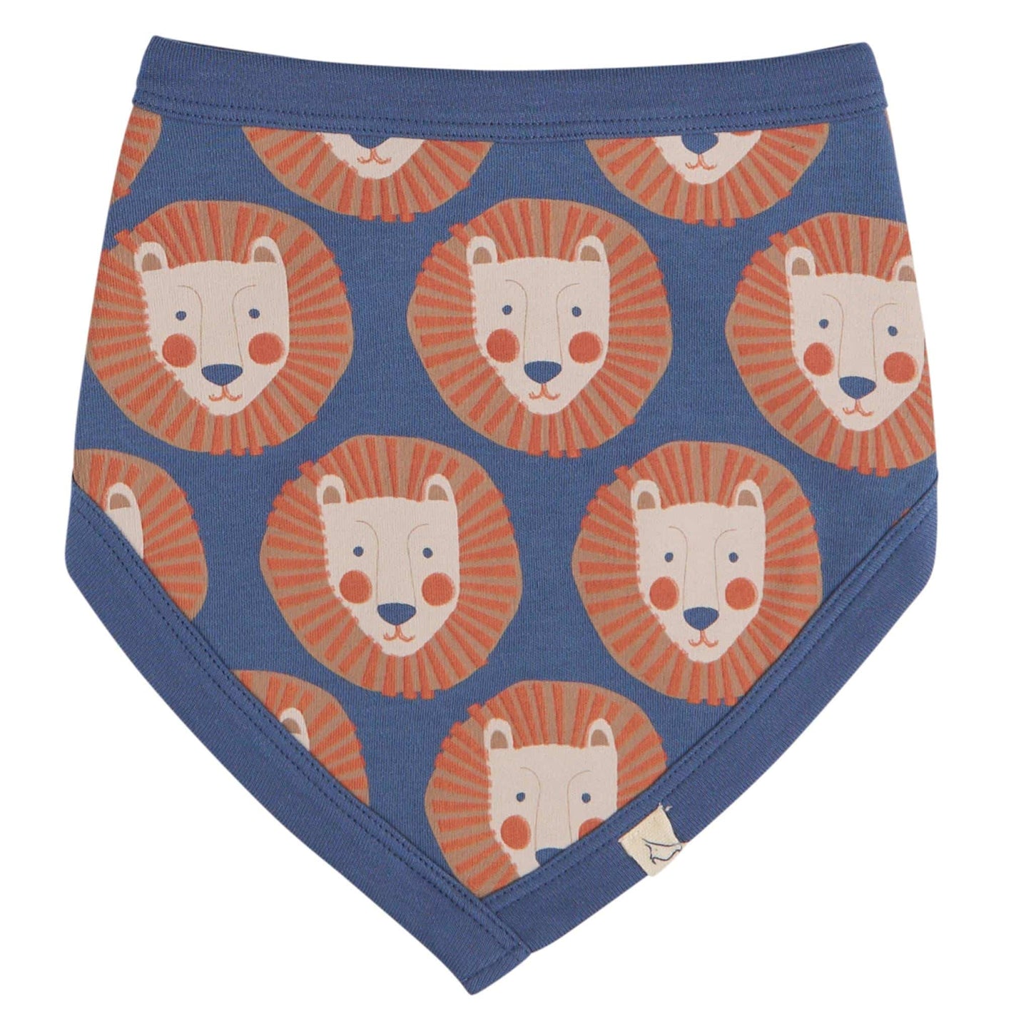 Pigeon Organics Reversible Bib Lion Face Night Blue