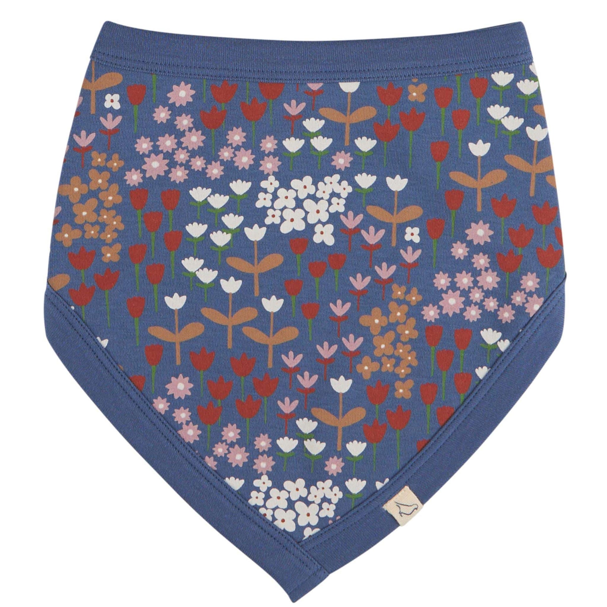 Pigeon Organics Reversible Bib Meadow Night Blue