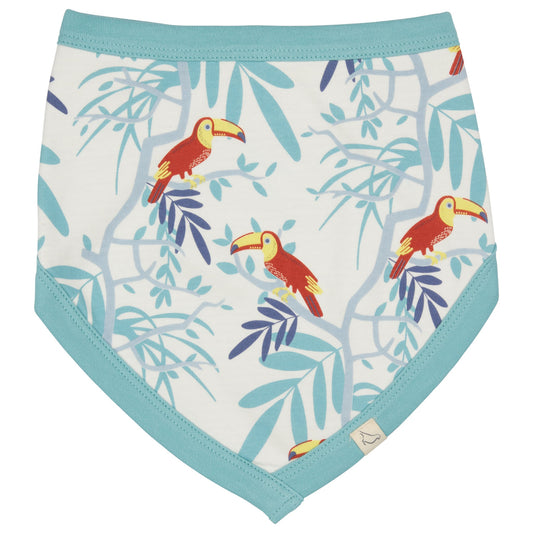 Pigeon Organics Reversible Bib Toucans Orange