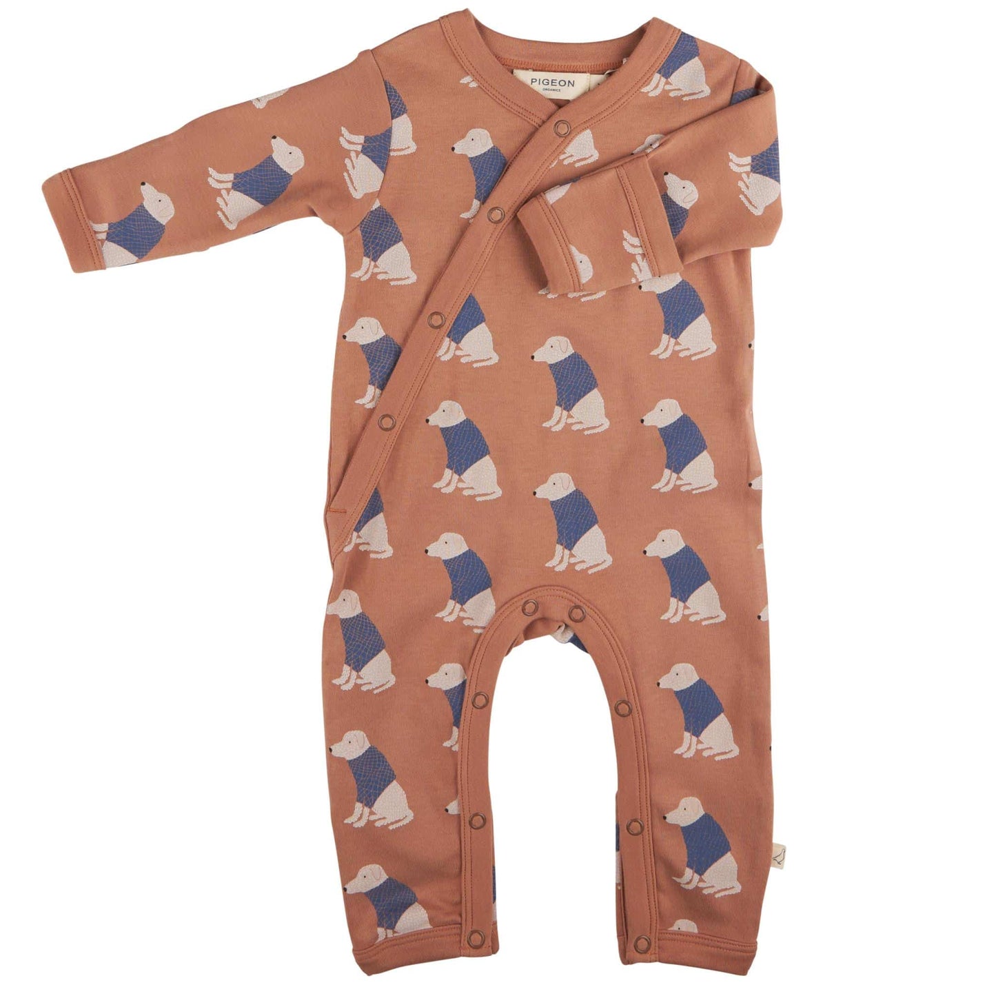 Pigeon Organics Kimono Romper Labrador Macaroon