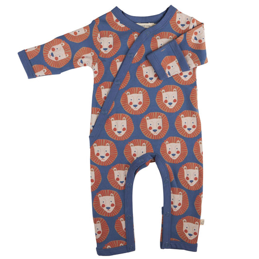 Pigeon Organics Kimono Romper Lion Face