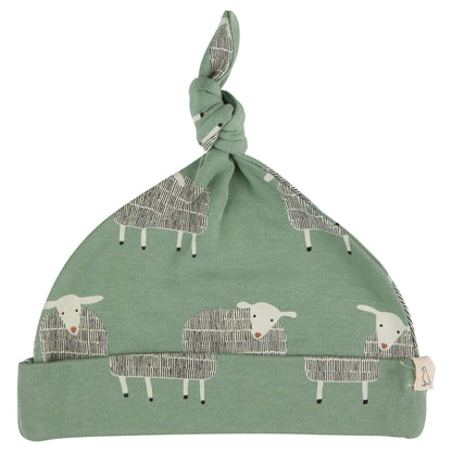 Pigeon Organics Knotted Hat Newborn Sheep Basil