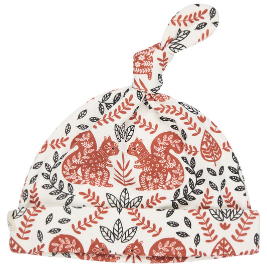 Pigeon Organics Knotted Hat Newborn Squirrel