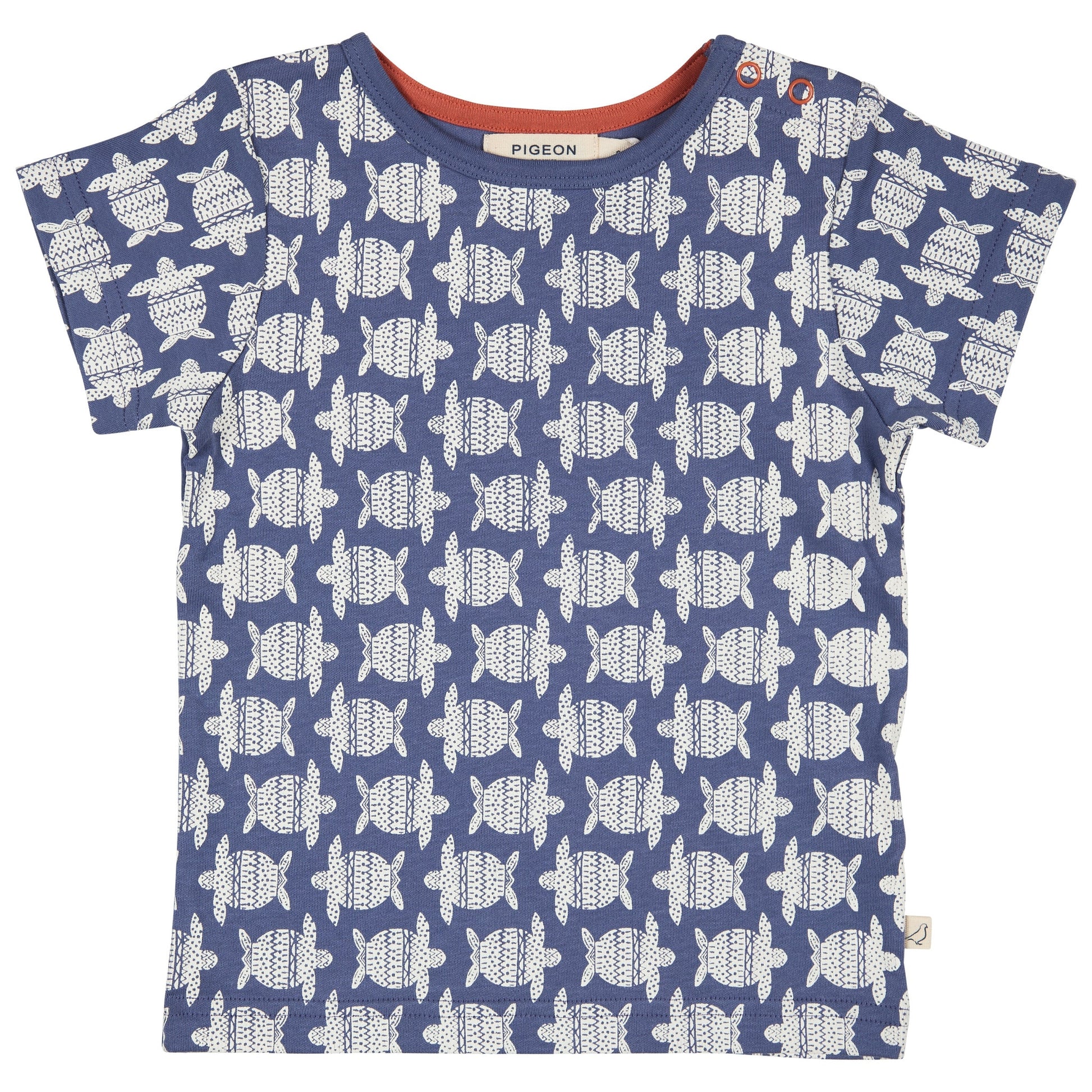 Pigeon Organics Short Sleeve T-Shirt Turtles Indigo