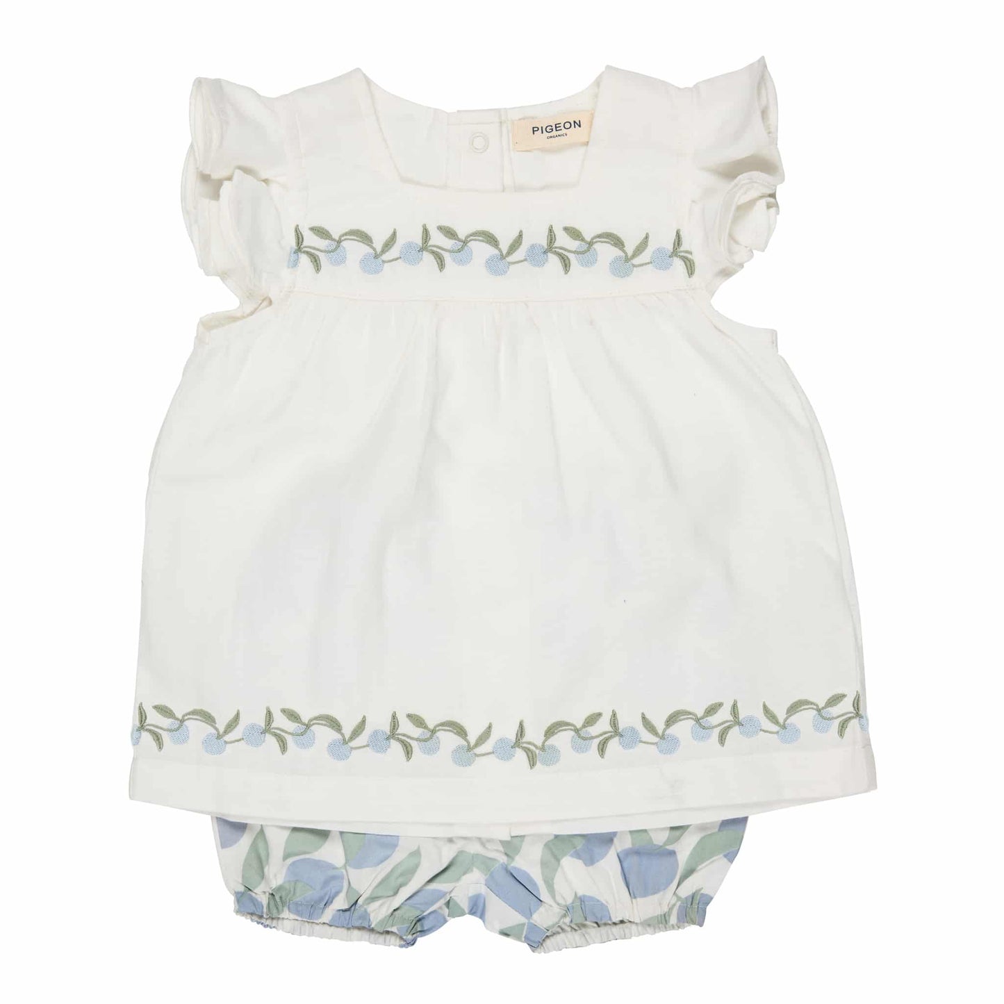 Pigeon Organics Tunic Set White Embroidered