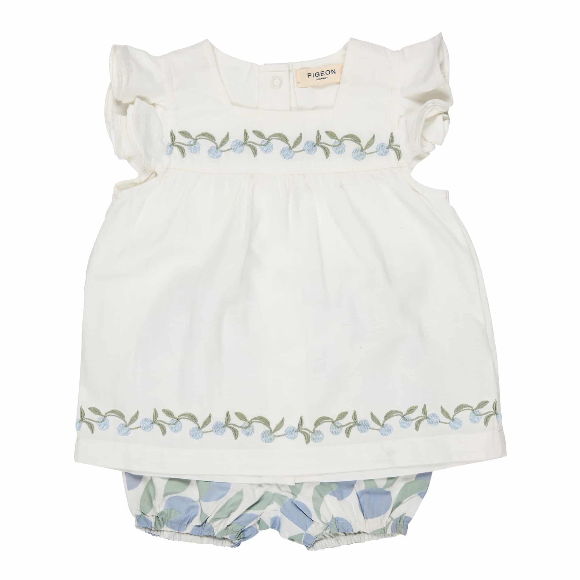 Pigeon Organics Tunic Set White Embroidered