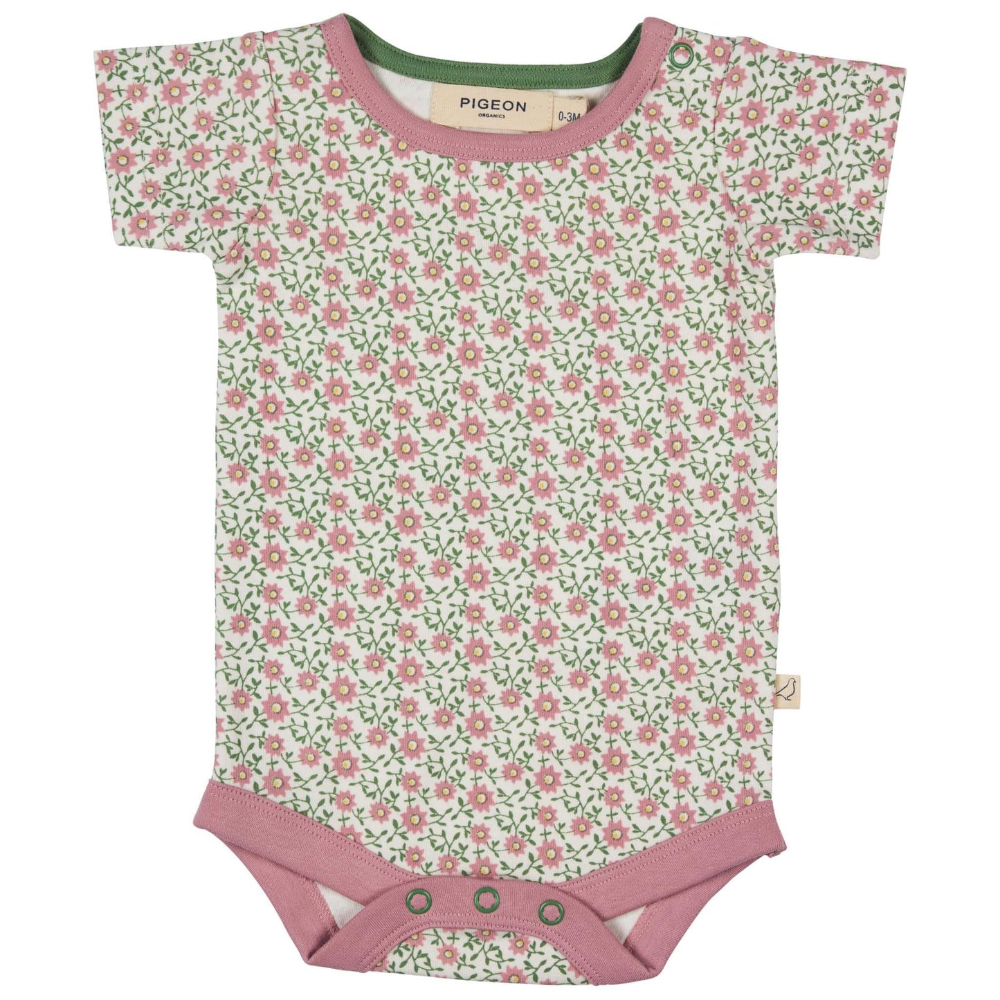 Pigeon Organics Short Sleeve Body Ditsy Pink