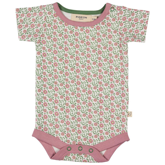 Pigeon Organics Short Sleeve Body Ditsy Pink