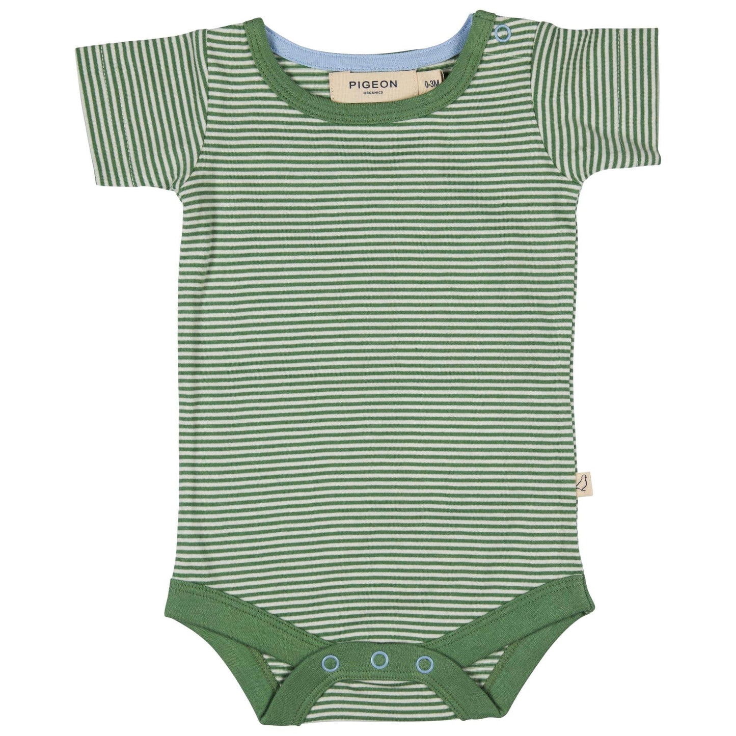 Pigeon Organics Short Sleeve Body Green Fine Stripe