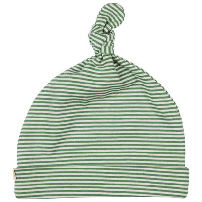 Pigeon Organics Knotted Hat Fine Stripe Green