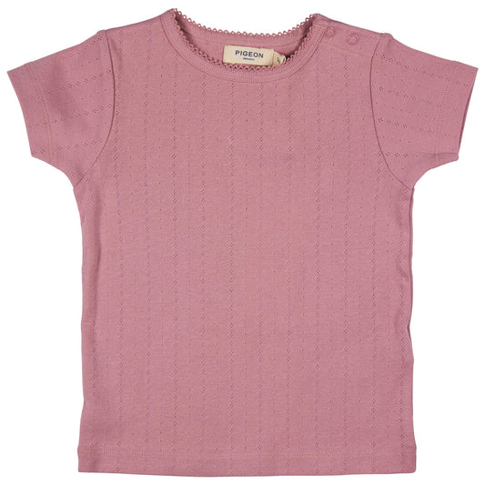 Pigeon Organics Pointelle T-shirt Pink