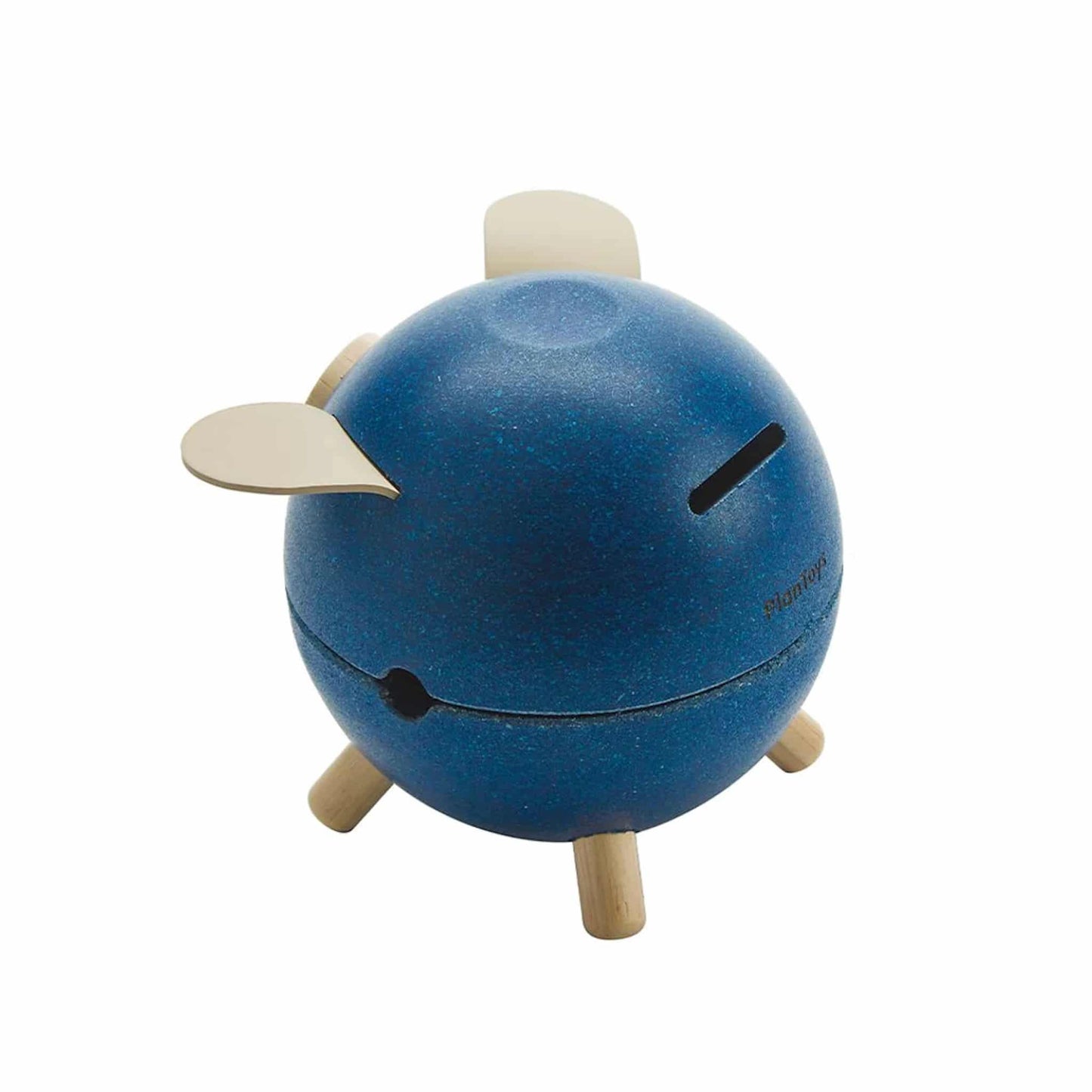 Plan Toys Piggy Bank Blue Back