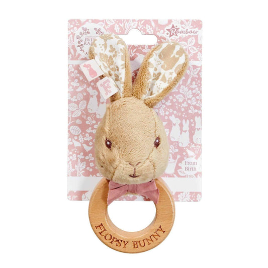 Rainbow Designs Signature Collection Flopsy Bunny Rattle Ring