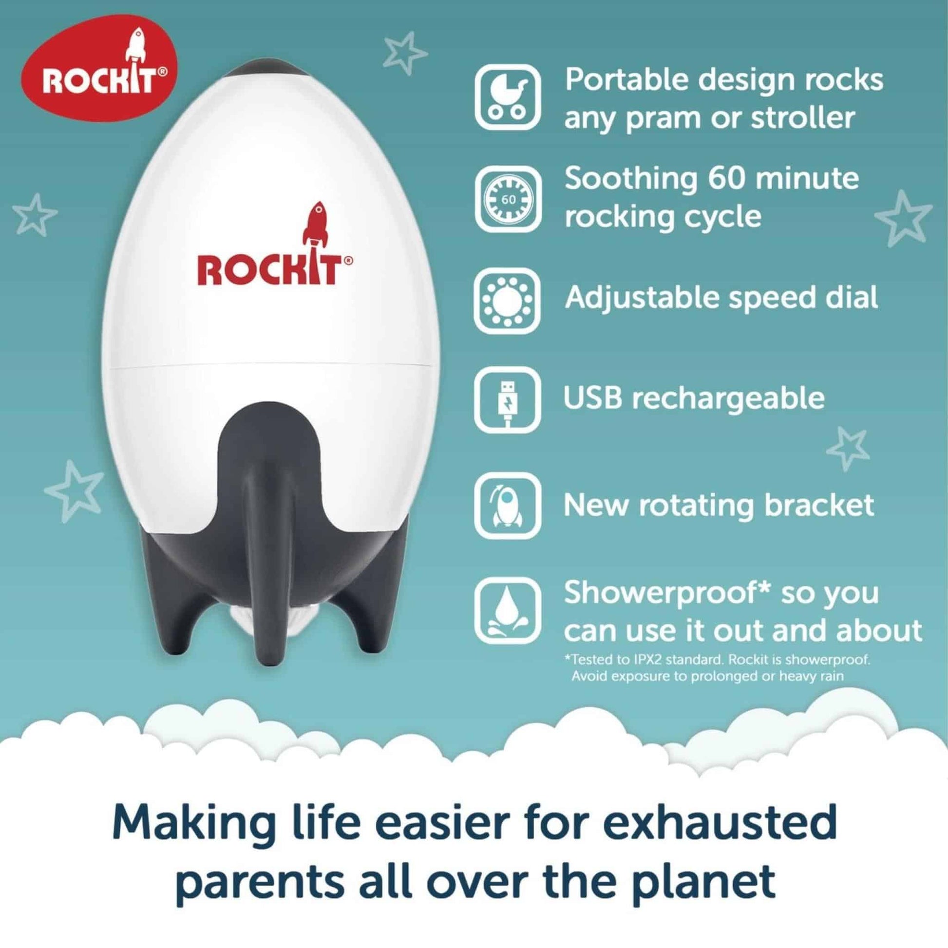 Rockit Rechargeable Baby Rocker Features