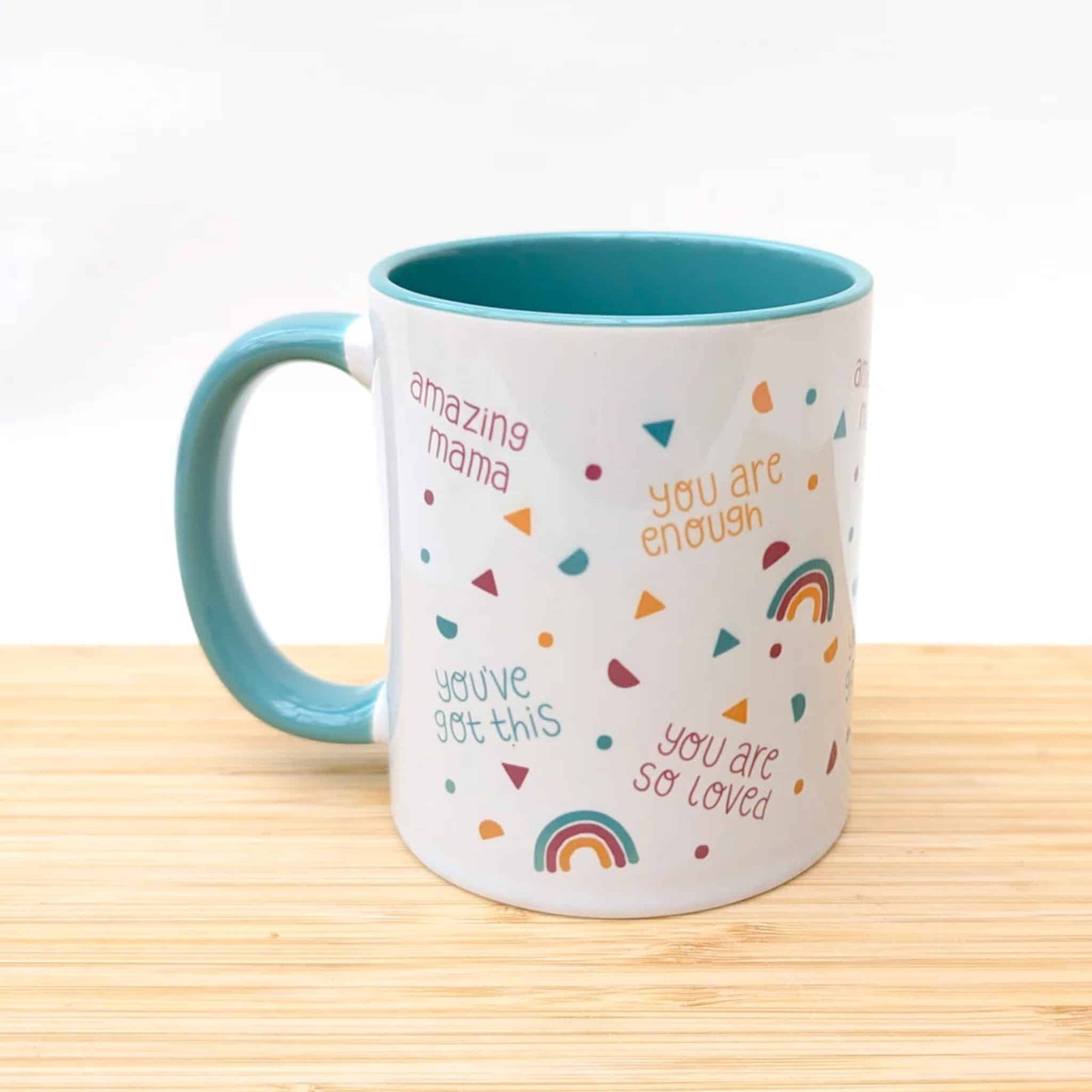 T & Belle Positive Affirmations Teal Ceramic Mug