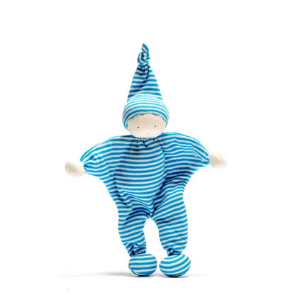 Under the Nile Organic Cotton Comforter Pale Blue Fine Stripe