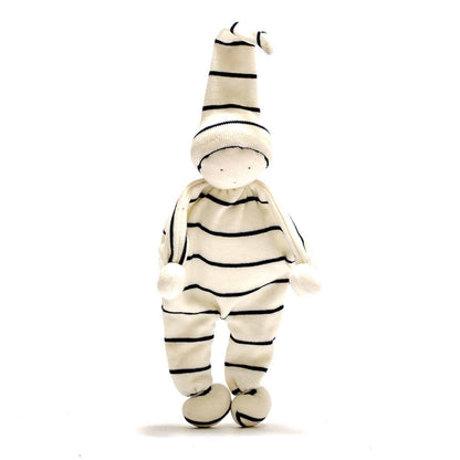 Under the Nile Organic Cotton Comforter White with Blue Stripe