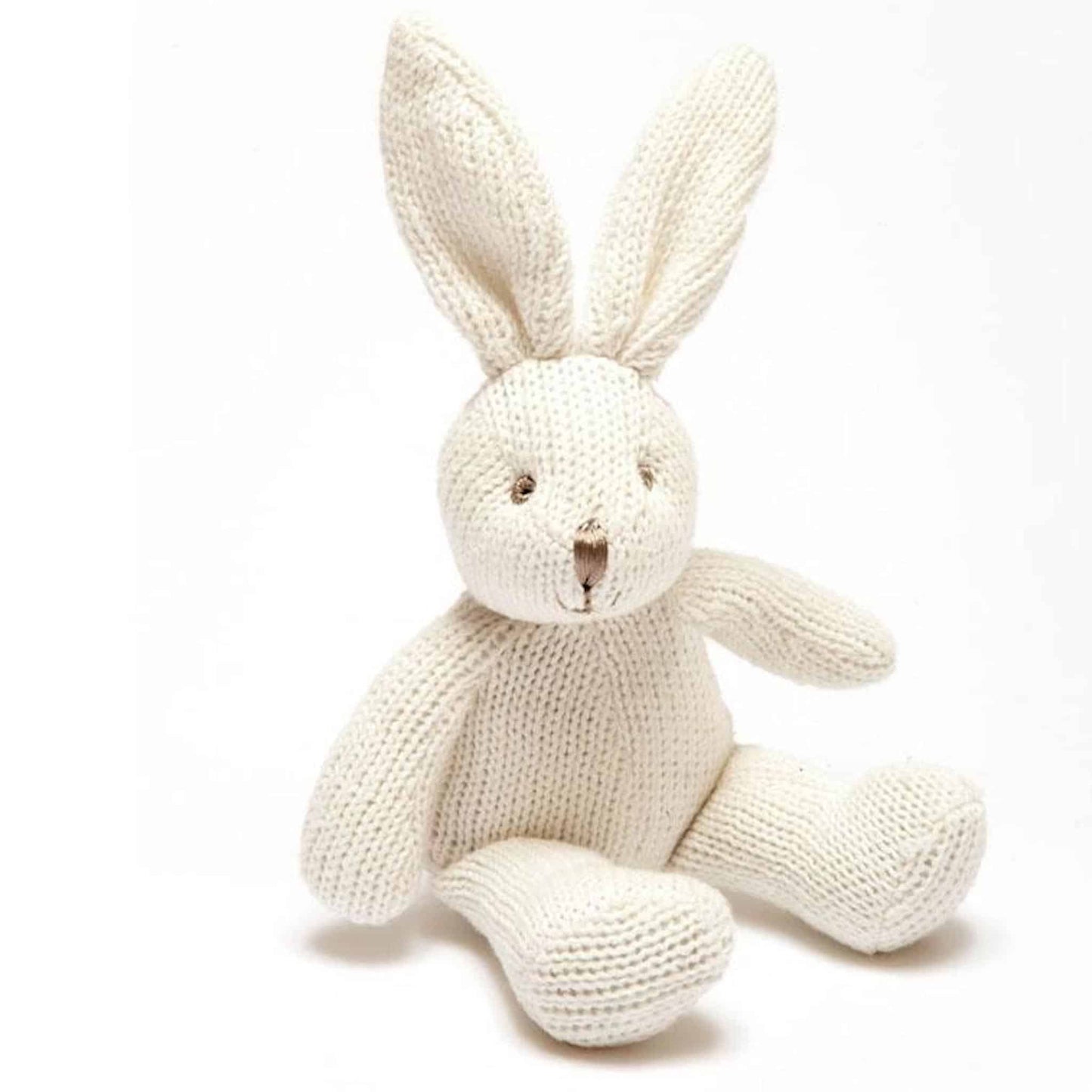 Best Years Bunny Rabbit Knitted Organic Cotton Baby Rattle