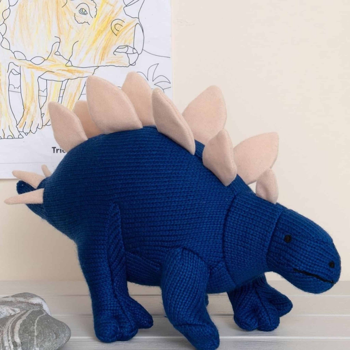 Best Years Stegosaurus Knitted Dinosaur Blue