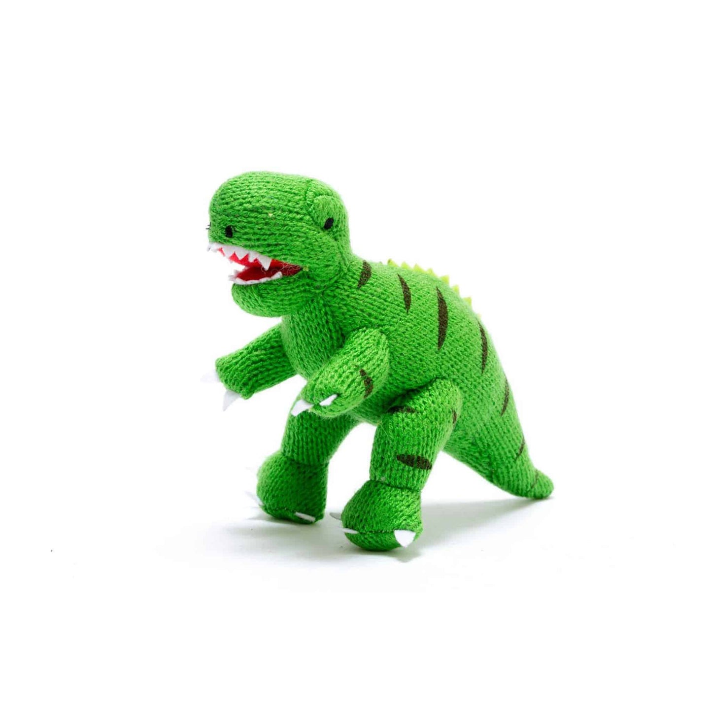 Best Years T-Rex Knitted Dinosaur Baby Rattle Green
