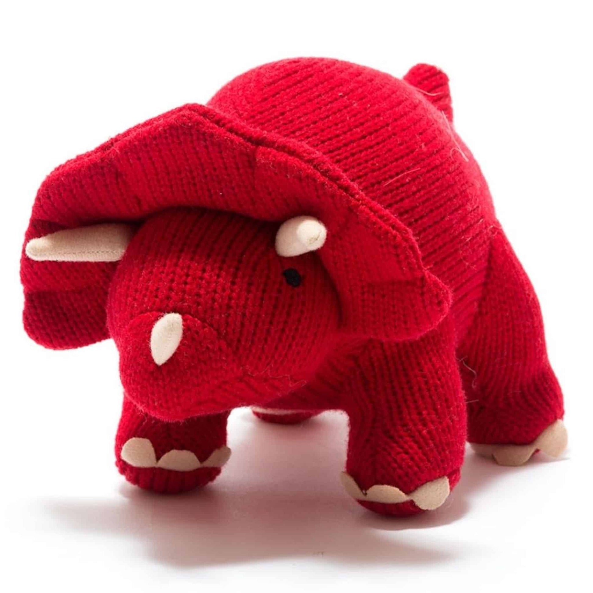 Best Years Triceratops Knitted Dinosaur Red
