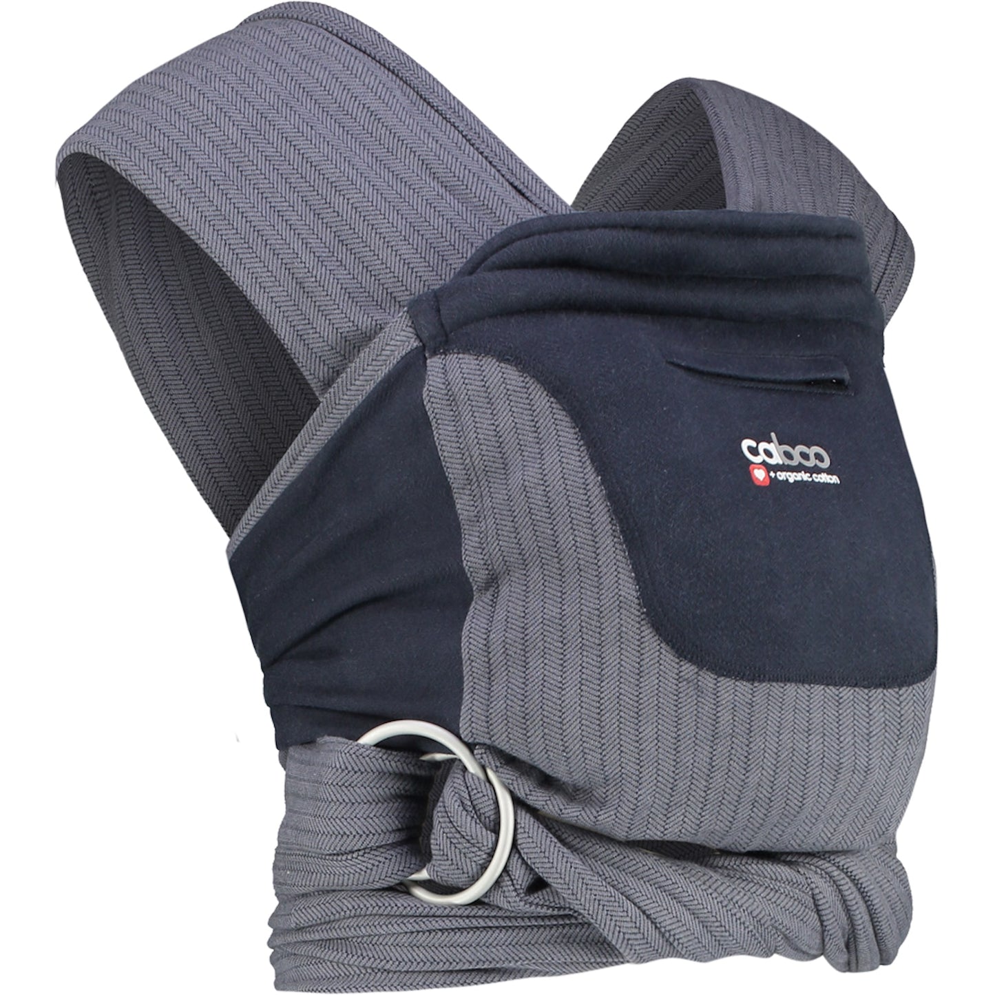 Close Caboo Organic Cotton Baby Carrier Herringbone Twilight Front