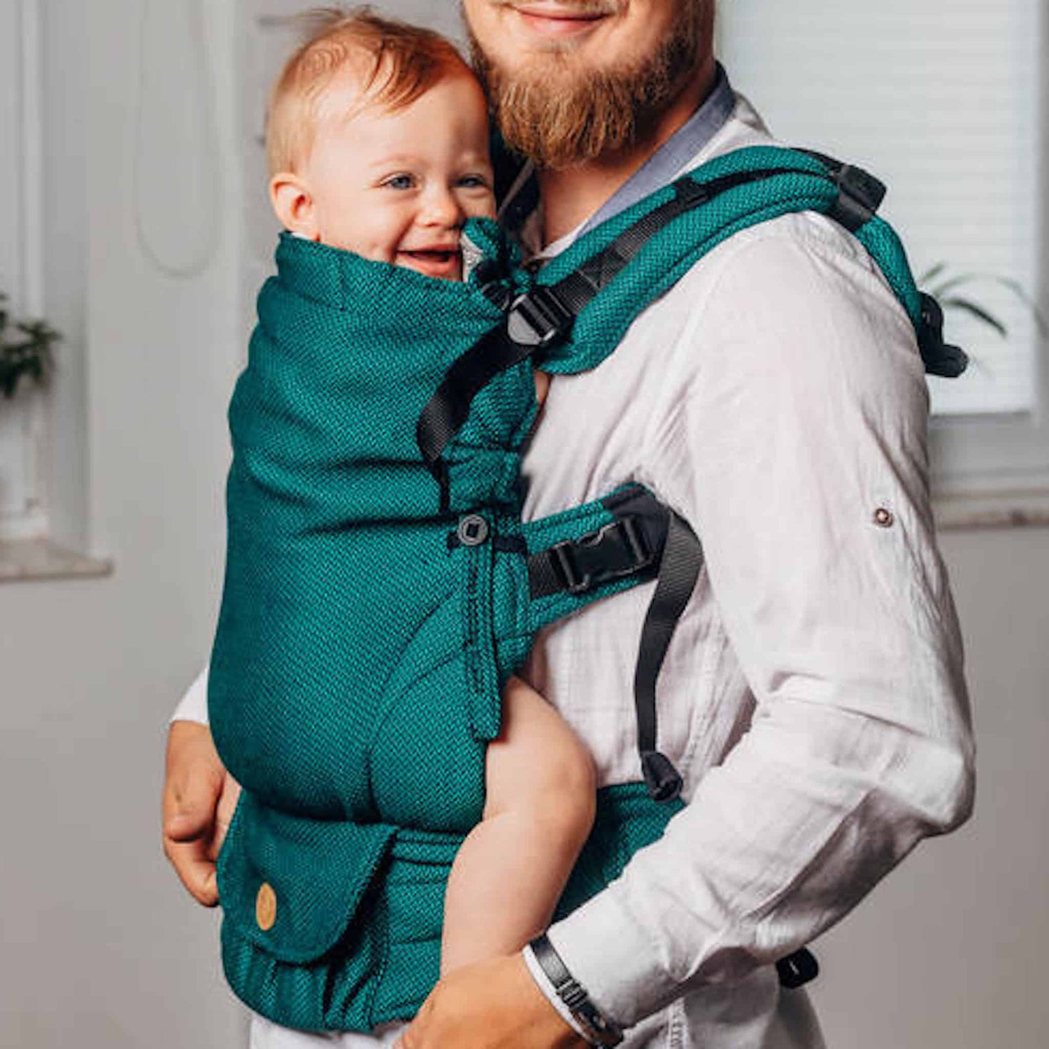 LennyLamb Upgrade Carrier Herringbone Weave Emerald