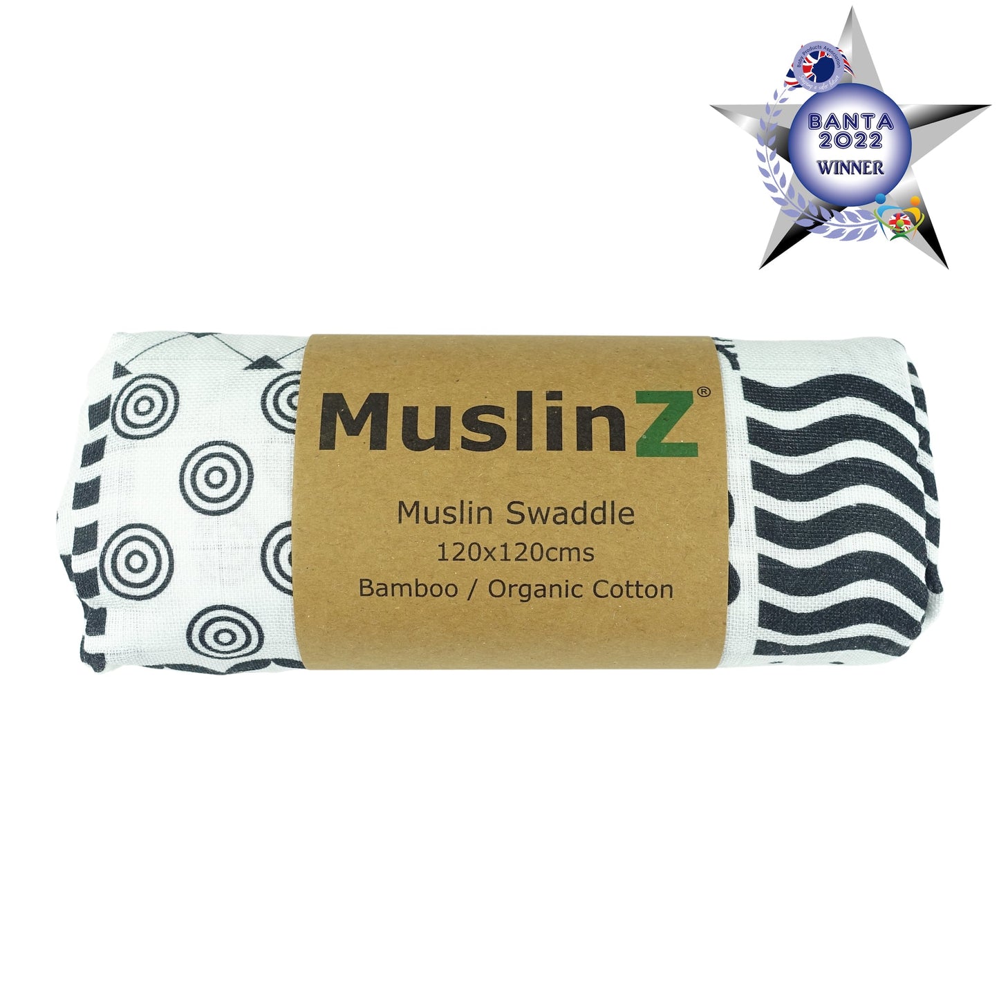 MuslinZ Bamboo/Organic Cotton Muslin Swaddle Sensory