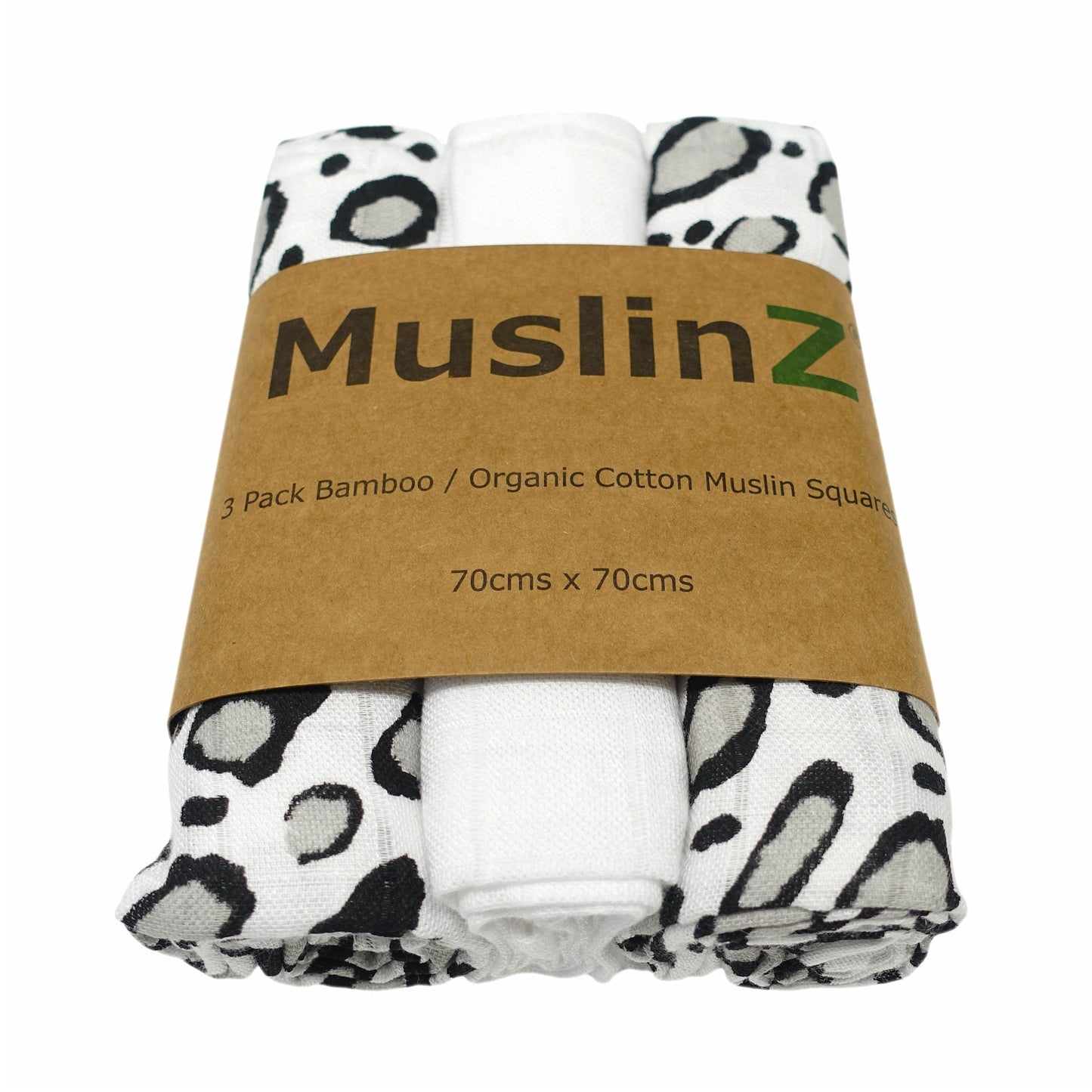 MuslinZ Bamboo/Organic Cotton Muslin Square Leopard