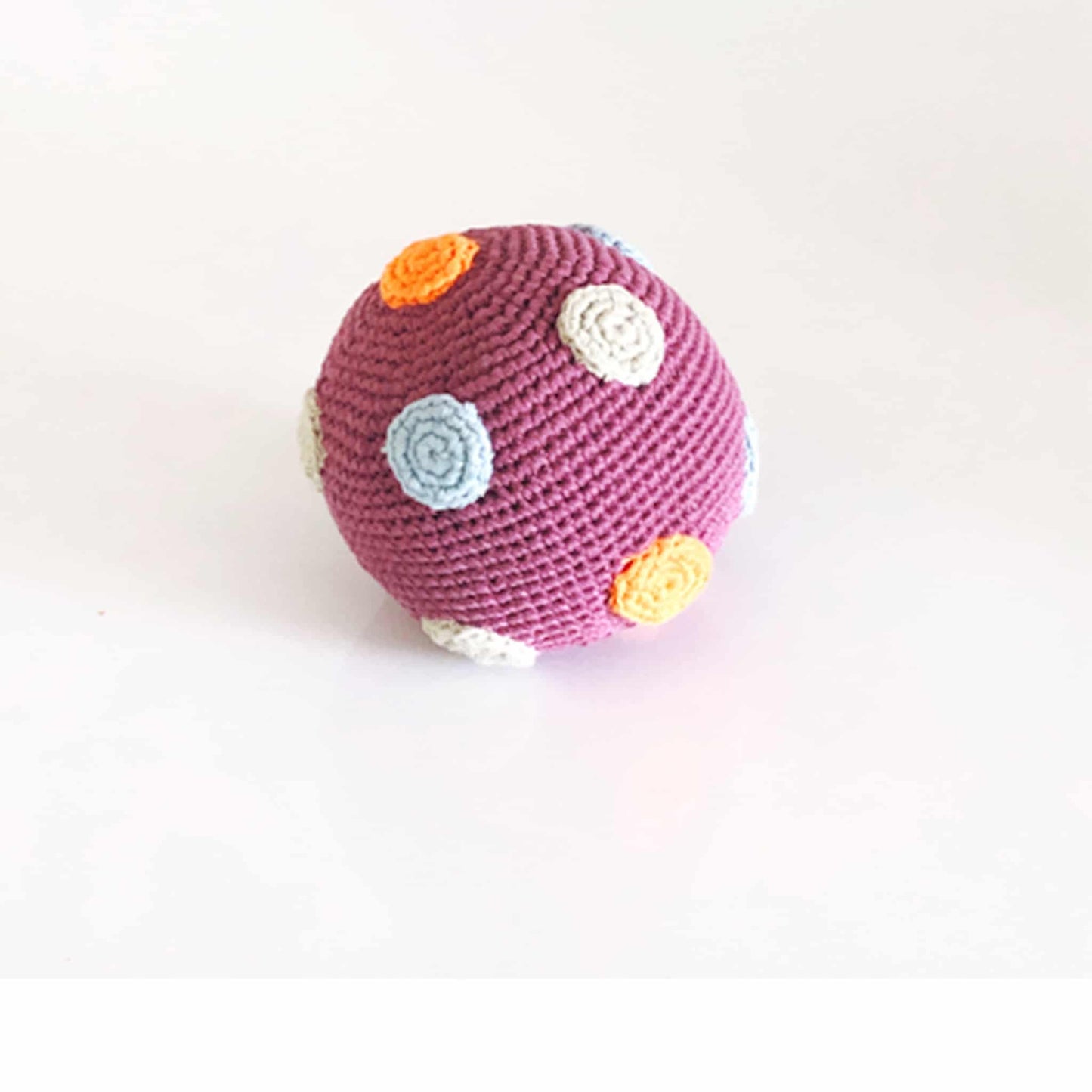 Pebble Crochet Soft Purple Ball Rattle