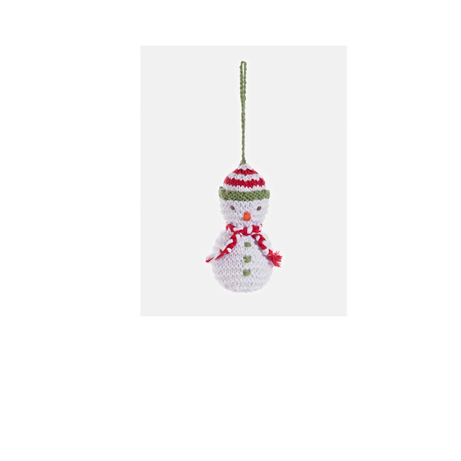 Pebble Crochet Christmas Decoration Snowman