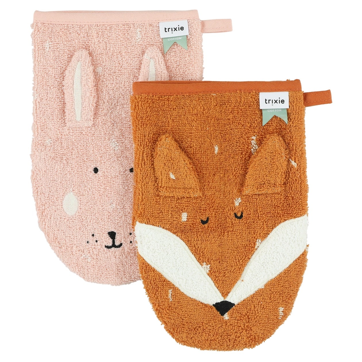 Trixie Washcloths (2 pack) Mrs Rabbit & Mr Fox