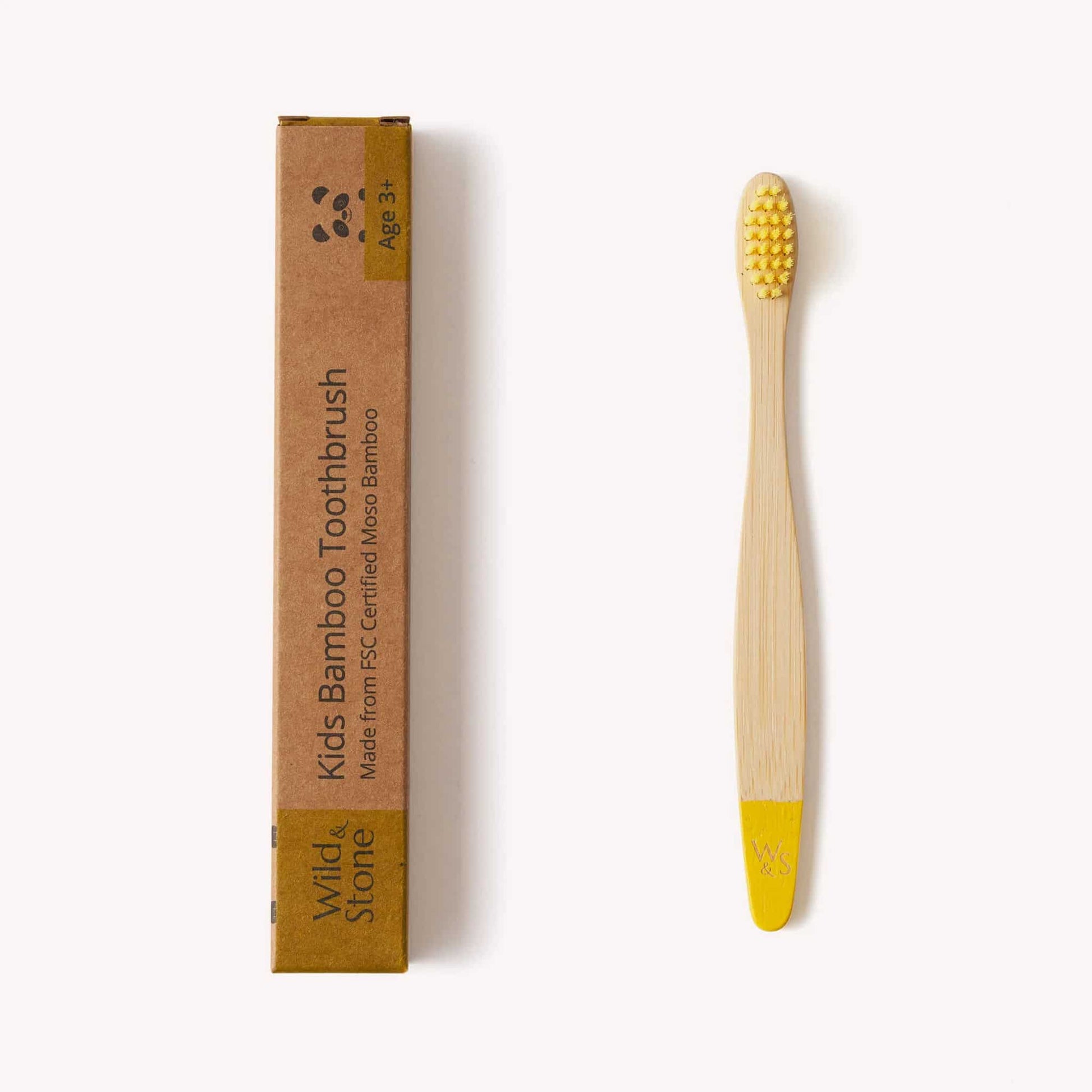 Wild and Stone Children's Bamboo Toothbrush Yellow