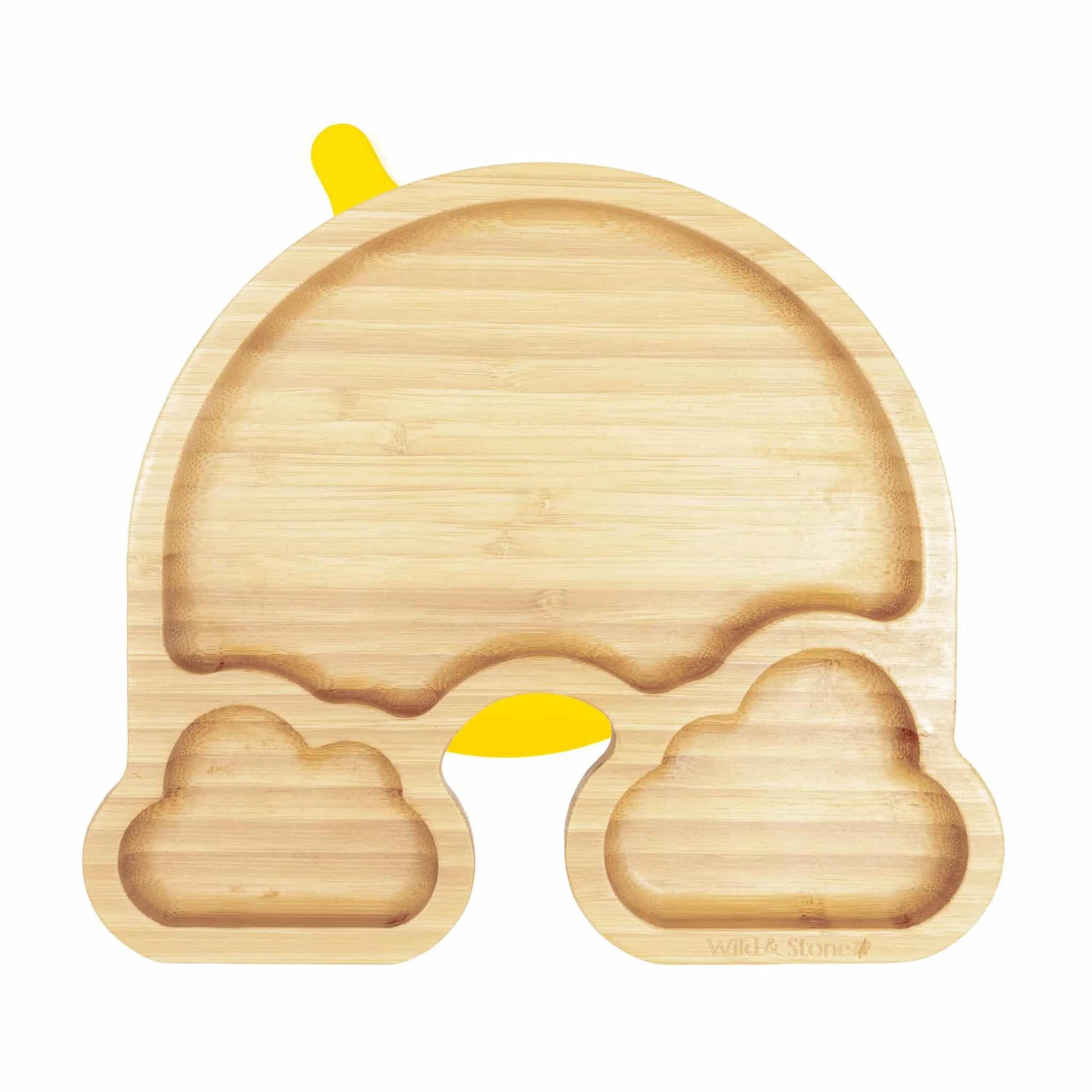 Wild and Stone - Baby Bamboo Weaning Suction Section Plate Yellow