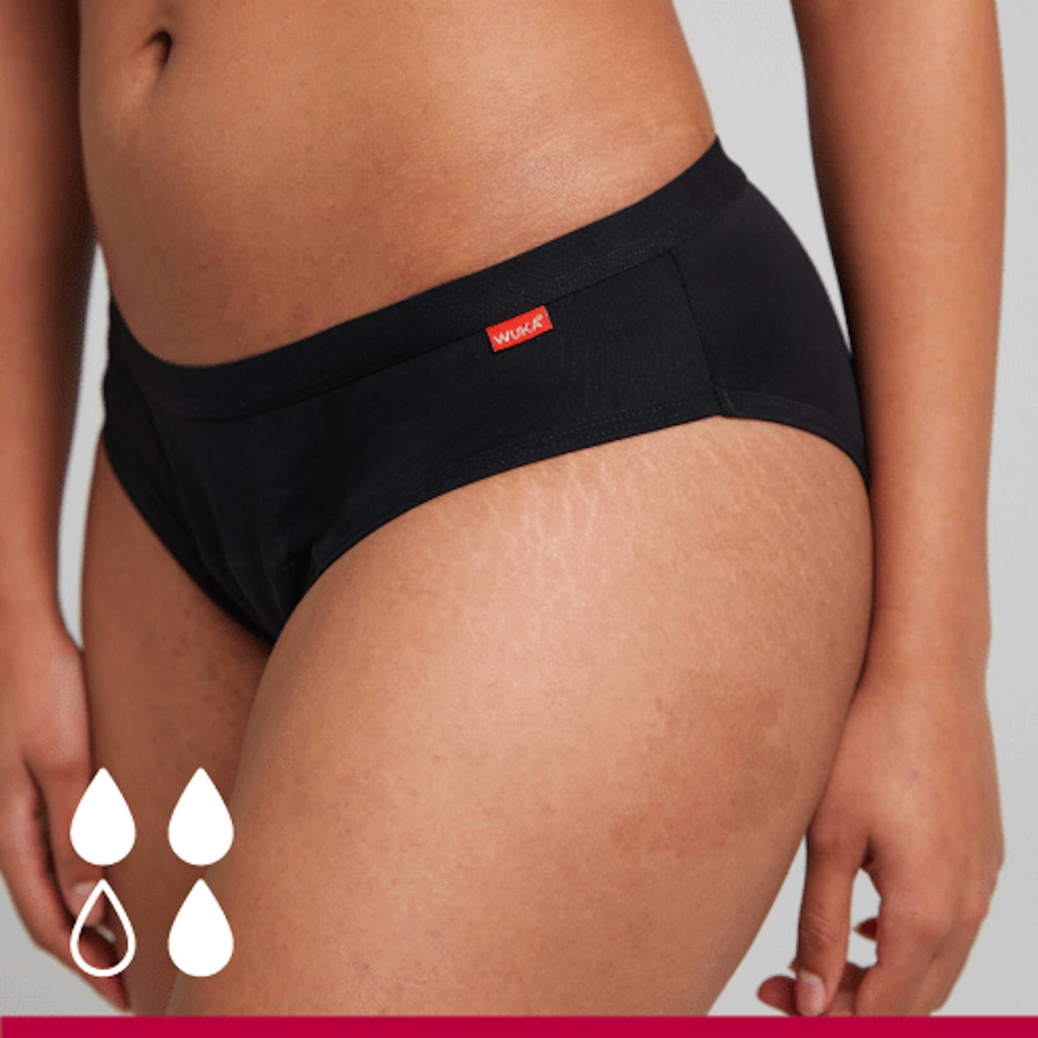 Wuka Basic Hipster Medium Flow Period Pants Front